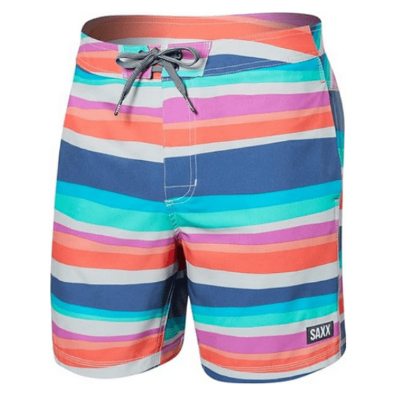 Saxx Men's Betawave 17 with Built-in Pouch Swimshorts, Multicolor, Size 32]
