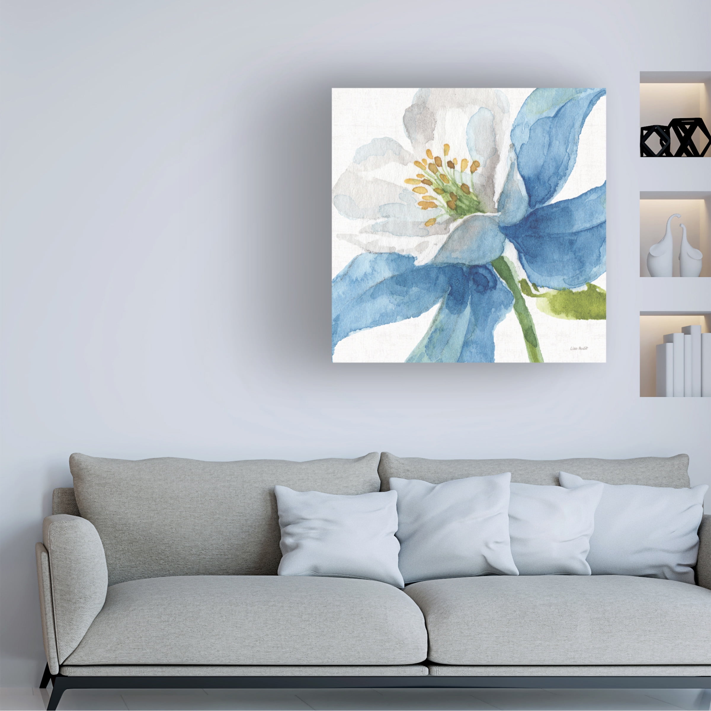 Trademark Fine Art 'Blue and Green Garden VI' Canvas Art by Lisa Audit