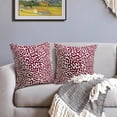 thumbnail image 3 of Burgundy Leopard Print Pillow Covers 16x16 Inch Set of 2 Cheetah Animal Spots Decorative Throw Pillows for Couch Farmhouse Square Pillow Cases Home Decor for Living Room Sofa Bed Porch Outdoor, 3 of 6