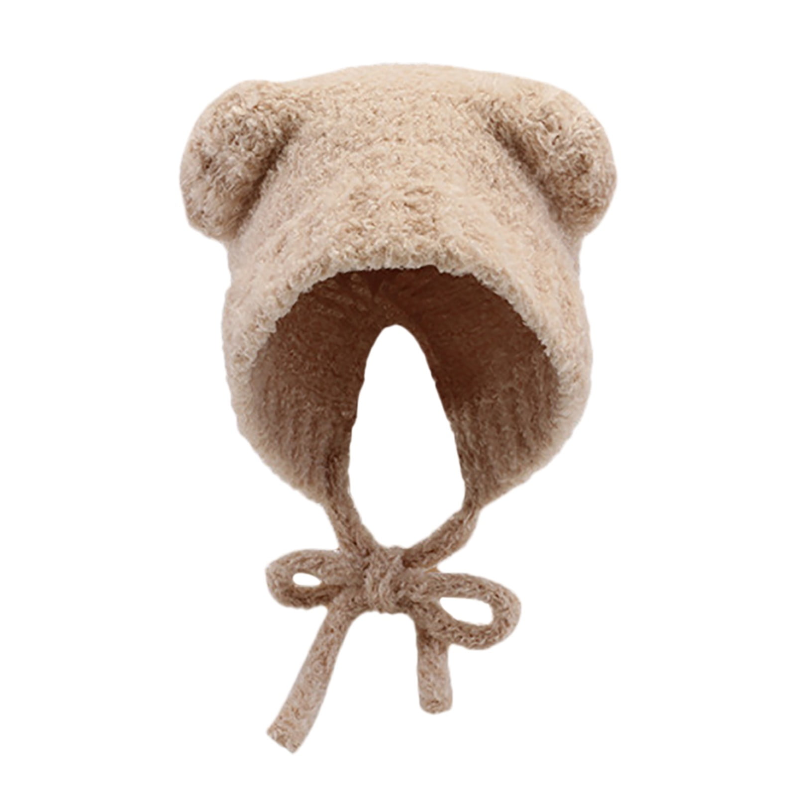 Hat Female Cute Bear Ears Warm Knitted Ear Cap Sweet Show Young