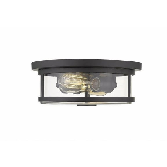 2 Light Flush Mount in Midcentury Style-5 inches Tall and 11 inches Wide Bailey Street Home 372-Bel-2959252