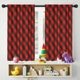 thumbnail image 5 of Blackout Kids Curtains,Red Black Checkerboard Checkered Pattern Childrens Insulated Curtains Set Of 2,Bedroom Essentials,Toddler Room Decor 42"x54", 5 of 5