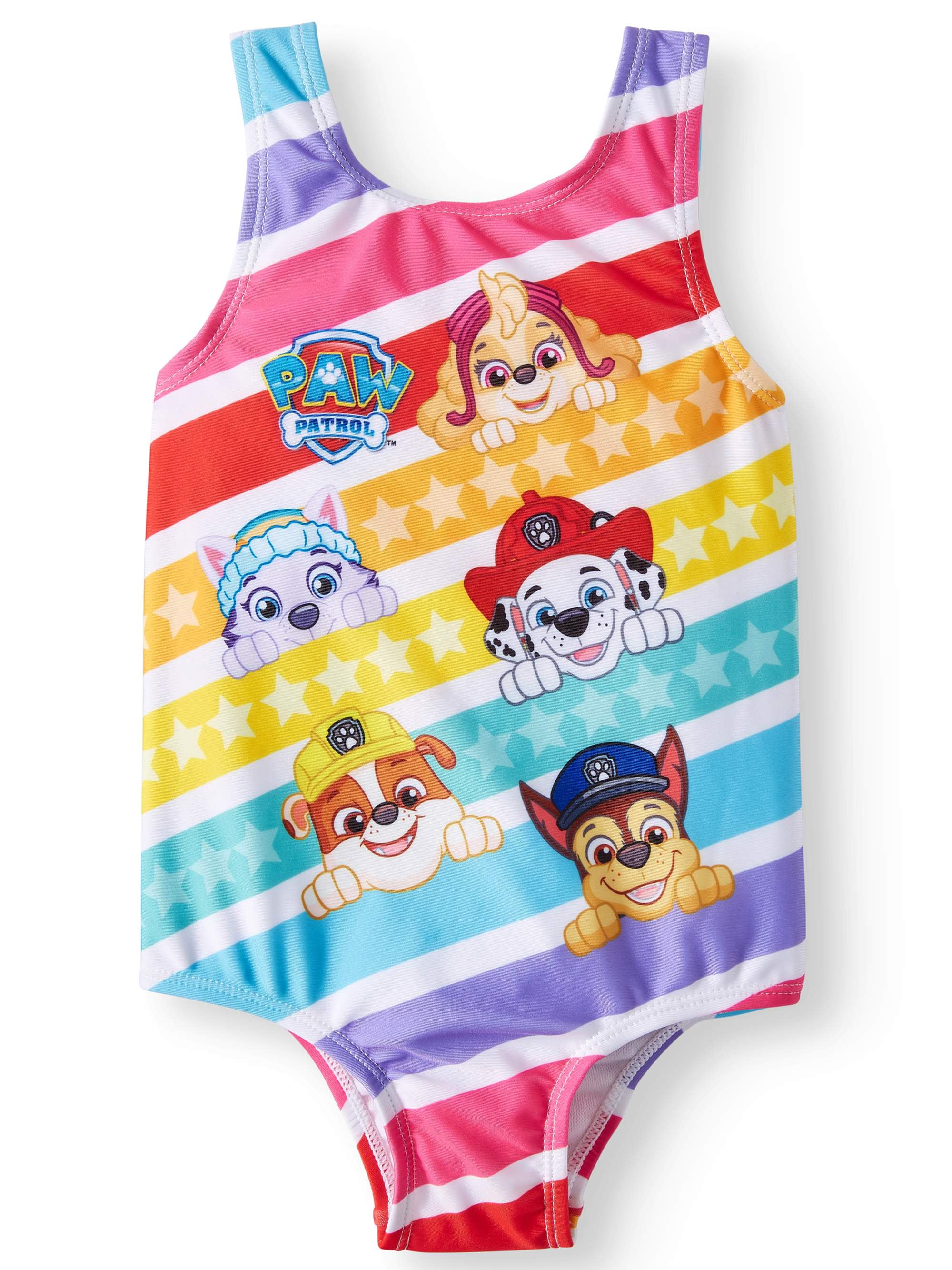 Skye Character Official Girls Swimsuits One Piece Swimwear 2-6 Years Nickelodeon Paw Patrol Fruits or Sea Patrol Themes 
