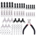 thumbnail image 1 of QualitChoice 84pcs Universal for Zipper Repair Kit Rescue Clothes Bag Tent Fix Plier Sewing Tool 84pcs+end pliers set 1Set, 1 of 6