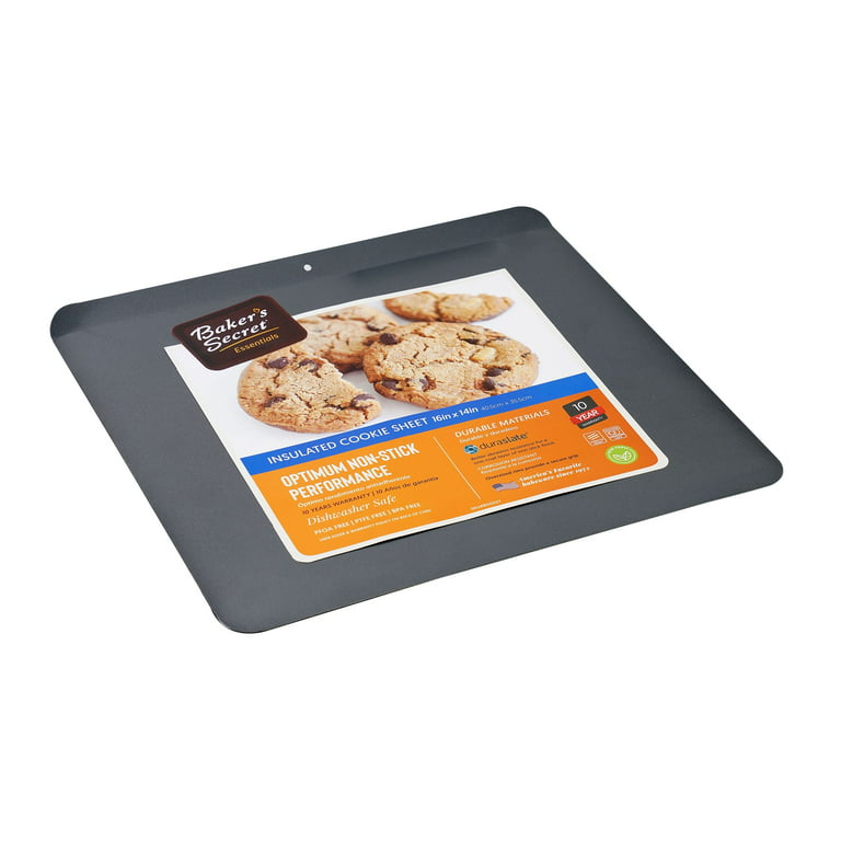Baker's Secret Insulated Cookie Sheet Cookie Tray 16 x 14, Carbon Steel  Insulated Double Wall, for Baking Roasting Cooking, Dishwasher Safe Home Baking  Supplies Accessories - Essentials Collection