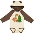 thumbnail image 3 of Inktastic Tyrannosaurus Rex Decorating Christmas Tree Boys or Girls Long Sleeve Baby Bodysuit, 3 of 5