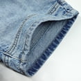thumbnail image 3 of KIDSCOOL SPACE Baby Little Big Boys Denim Shorts,Elastic Waist with Drawstring Adjustable Jeans Summer Wear, Light Blue, 18-24 Months, 3 of 5