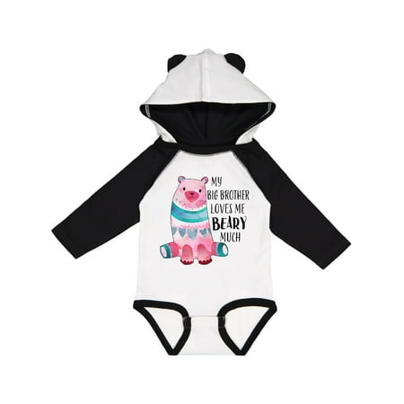 

Inktastic My Big Brother Loves Me Beary Much with Cute Bear Gift Baby Boy or Baby Girl Long Sleeve Bodysuit