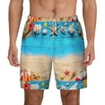 thumbnail image 2 of Picia Boards and Beach pattern Mens Swim Trunks with Compression Liner Stretch Beach Shorts Quick Dry with Zipper Pockets No-Chafing Board Shorts-Large, 2 of 9