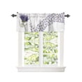 thumbnail image 2 of Kitchen Cafe Valance Curtain for Small Windows,Rustic Lavender Floral in Can Rod Pocket Short Valances FarmHouse Butterfly Window Treatment Panel for Living Room/Bedroom/Bathroom,42x12in, 2 of 9