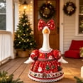 thumbnail image 6 of PYURTEP Porch Goose Outfits, Christmas Porch Goose Outfit with Bow, Cute Decorative Christmas Decorations for Garden Patio, 23 inch, 6 of 7