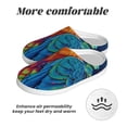 thumbnail image 6 of Kdxio Vibrant Rainbow Parrot Fantasy Women's Men's Slippers Plush Slip-On House Slipper for Winter Indoor Soft Cushion Non-slip Fluffy Slides Slippers-8, 6 of 7