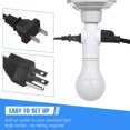 thumbnail image 4 of CUITING 3 Prong Light Socket Adapter  E26 Light Bulb Outlet Adapter  Polarized Light Socket to Plug Adapter  White Light Bulb to 2/3 Prong Outlet Plug Splitter Converter for Garage Porch, 4 of 8