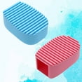 thumbnail image 3 of Miangastore 2pcs Candy Color Silicone Washing Brushes Creative Mini Handheld Laundry Brushes Multipurpose Laundry Cleaning Brush Clothes Washing Brushes (Blue + Pink 1pc for Each), 3 of 8