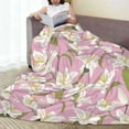 thumbnail image 6 of Sikiie Lilies Flowers Ultra-Soft Micro flannel Blanket Luxury All Seasons Warm Blanket for Bedding Sofa and Travel (4 sizes)-50"x40", 6 of 7