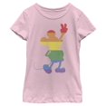thumbnail image 1 of Disney Characters Love Pride Mickey Girl's Solid Crew Tee, Light Pink, Medium, 1 of 3