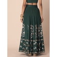 thumbnail image 2 of Indya Women's Green Floral Border Print Maxi Skirt, 2 of 6