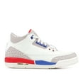 thumbnail image 2 of Air Jordan 3 Retro Big Kids' Shoes Sail/Sport Royal/Light Bone 398614-140, 2 of 4