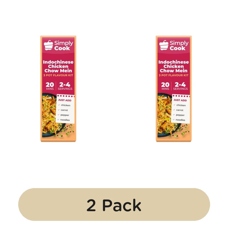 Simply Cook Indochinese Chicken Chow Mein 52g, British Import (Pack of 2)