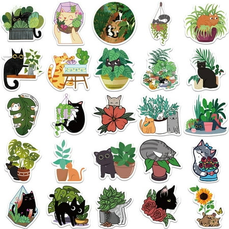 

2024 Cartoon Cats And Stickers To Decorate Luggage Notebook DIY Stickers