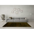 thumbnail image 3 of Ahgly Company Indoor Round Abstract Yellow Contemporary Area Rugs, 6' Round, 3 of 4