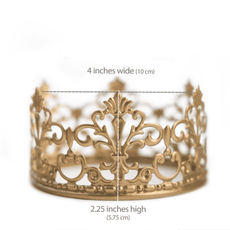 Gadpiparty 4 Pcs Crown Centerpieces for Tables Crown for Girls Gold Crown  Cake Topper Gold Trim Cake Toppers Boys Headband Bridal Headpiece Bandana