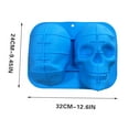 thumbnail image 2 of Diceymbol Large Skull Cake Pan 12.6" Food Grade Silicone Baking Mold for Halloween & Birthday Cakes, Oven/Dishwasher Safe with Easy Release Design, 2 of 6