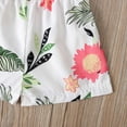 thumbnail image 7 of Utoimkio Toddler Baby Girls Summer Outfits Floral Short Sleeve Jumpsuits+Headband Two Piece Outfits Summer Clothes, 7 of 7