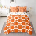 thumbnail image 2 of Feelyou Cartoon Gothic Pumpkin Bedding Comforter Set 7pcs, Kawaii Halloween Queen Bedding Sets, Teens Boys Girls Kid Reversible Queen Sheet Sets, Lightweight Room Decor, 2 of 7