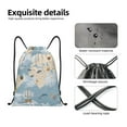 thumbnail image 6 of Bingfone Animals Travel World Map Drawstrings Backpacks Bags For Men Women Gym Drawstrings Bag, 6 of 9