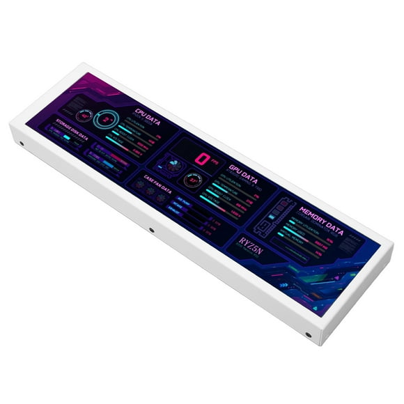 8.8 Inch CPU Hardware Temperature Monitor, Computer Temp Monitor PC Sensor Panel IPS 1920x480 60Hz For AIDA64 USB C CPU GPU SSD Data External Expansion Display