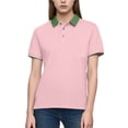 thumbnail image 2 of LNWUY Women's Shirts Short Sleeve Quick Dry Collared Shirts Business Casual Office Tees Tops Athletic Tennis Golf Clothes Pink XXXL, 2 of 6