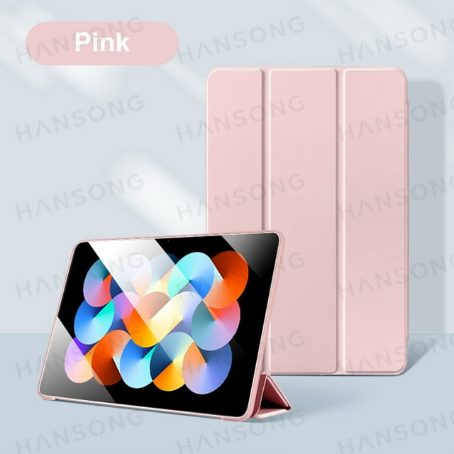 Pour Étui pour Redmi Pad à Rabat Support Housse de Protection en PU pour 2022 Xiaomi Redmi Pad 10.61 Pouces Étui en Cuir pour Tablette Étui de Protection Rose Redmi Pad 10.61 Pouces