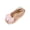 Pink, variant on Purcolt Girls Shiny Metallic Bow Mary Jane Shoes Comfort Round Toe Elastic Slingback Non Slip Flat Shoes Sparkly Soft Sole Slide Shoes for Wedding Travel Walking