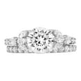 thumbnail image 3 of 3.06 ct Brilliant Round Cut Genuine Cultured Diamond SI1-SI2 J-K 14K White Gold Engagement Wedding Bridal Set Designer Ring bW/ Set size 9.5, 3 of 6