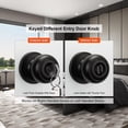 thumbnail image 3 of Matte Black Door Knobs with Lock and Keys, Interior/Exterior Door Knob for Bedroom or Bathroom, Round Ball Handle, Stainless Steel 1 Pack, 3 of 8