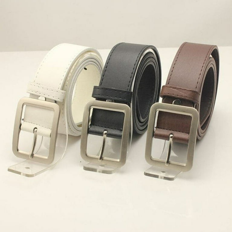 JASGOOD Set of 4 Women's Skinny Leather Belt for Jeans Pants with Gold  Alloy Buckle