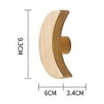 thumbnail image 2 of Perchero de pared para niños, ganchos de madera para colgar en la pared, para colgar bolsos, toallas y abrigos, decoración escandinava, diseño moderno (luna, juego de 2), 2 of 5