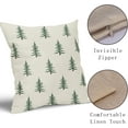 thumbnail image 4 of Christmas Pillow Covers 18x18 Inch Set of 2 Xmas Tree Forest Green Cream Decorative Throw Pillowcases Outdoor Winter Farmhouse Holiday Cushion Cases Decor for Sofa Couch Bed, 4 of 6