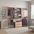 thumbnail image 6 of Benjara Vedz Walk in Closet w 2 Drawers- 4 Shelves n Hanging Rods- Brown Wood, 6 of 6