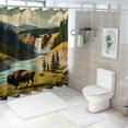 thumbnail image 7 of Fenyluxe Bison Valley Waterfall Pretty Shower Curtain Bathroom Decor 100% Polyester Fiber Bathroom Washable Shower Curtain with Hooks 36x72, 7 of 7