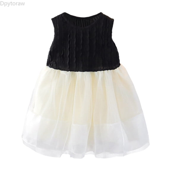 Dpytoraw Girls' Summer Dress New Children's Dress Summer Dress Little Girl Skirt Short Sleeves Girls Sundresses Size 6-7 Years