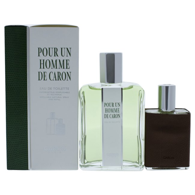 Caron Pour Un Homme De Caron by Caron for Men 2 Pc Gift Set 4.2oz EDT Splash (Refill), 1oz
