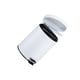 thumbnail image 1 of Bewildely Tapa de cubo de basura Pedal de basura Paso de metal Cubo de basura Acero inoxidable Gran capacidad para almacenamiento de Suministros de limpieza para el hogar Blanco/5L, 1 of 6