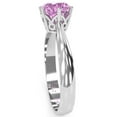thumbnail image 5 of Crown Setting Lab-Created Pink Sapphire Engagement Ring In 14k White Gold, 5 of 6