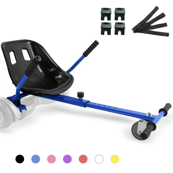 Hoverboard Seat Attachment For Kids, 265lbs Capacity Go Kart Attachment,Accessory w/ Adjustable Length 26-34.5,Bigger&Sturdier Seat,Transform 6.5 8 10 Hoverboard Into Go Cart
