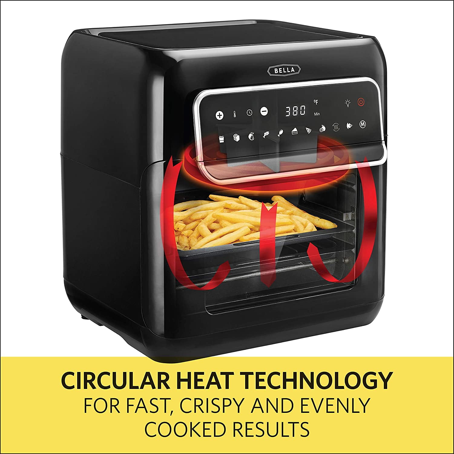 Bella Pro Series - 10.5-qt. 5-in-1 Indoor Grill and Air Fryer - Black