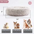 thumbnail image 4 of Calming Dog Bed & Cat Bed, Anti-Anxiety Donut Dog Cuddler Bed, Warming Cozy Soft Dog Round Bed, Fluffy Faux Fur Plush Dog Cat Cushion Bed for Small Me, 4 of 4