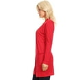 thumbnail image 3 of Women's Long Sleeve Casual Duster Classic Solid Long Body Cardigan, 3 of 5