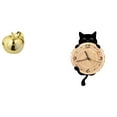 thumbnail image 1 of Reloj de pared con escultura de fruta, estatua decorativa, reloj de pared con forma de gato, cerámica, MDF, diseño artístico único, ideal para el, 1 of 8